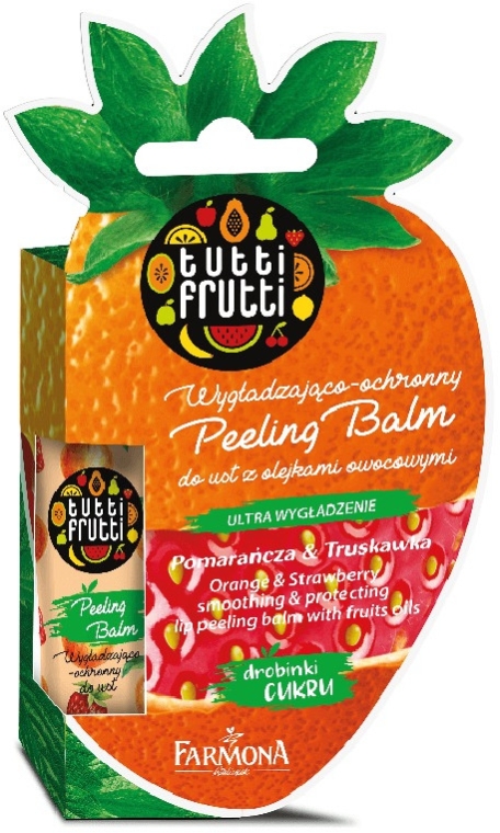 Бальзам для губ "Апельсин и клубника" - Farmona Tutti Frutti Peeling Lip Balm Orange & Strawberry — фото N1