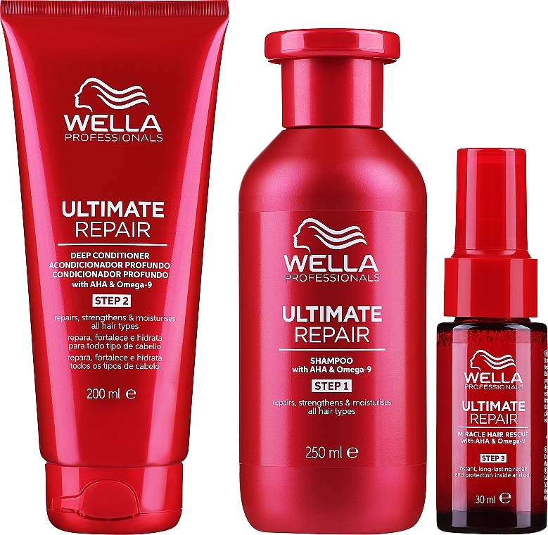 Набір - Wella Professionals Ultimate Repair (shm/250ml + h/cond/200ml + h/ser/30ml) — фото N2