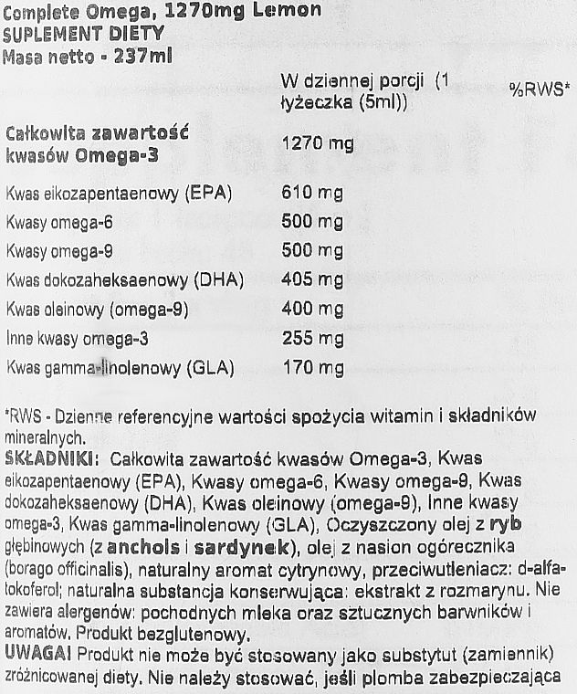 Харчова добавка, лимон 1270 мг "Омега-3-6-9" - Nordic Naturals Complete Omega Lemon — фото N3