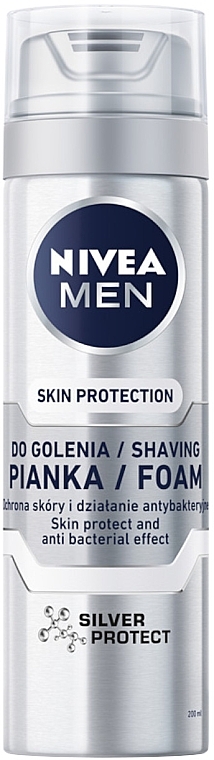 Набор - NIVEA MEN Silver Protect (foam/200ml + ash/balm/100ml + deo/50ml + sh/gel/250ml) — фото N2