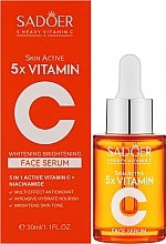 Сыворотка для лица с витамином С - Sadoer 5X Vitamin C Face Serum — фото N2