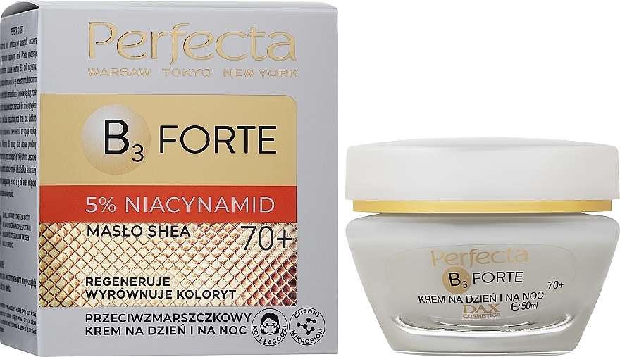 Денний і нічний крем проти зморщок 70+ - Perfecta B3 Forte Anti-Wrinkle Day And Night Cream 70+ — фото N1