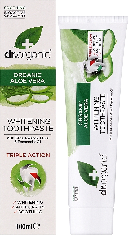 Зубная паста "Алоэ Вера" - Dr. Organic Aloe Vera Whitening Toothpaste — фото N2