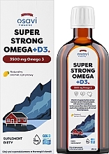 Харчова добавка "Омега 3 + D3", 3500 мг, зі смаком лимона - Osavi Super Strong Omega — фото N2