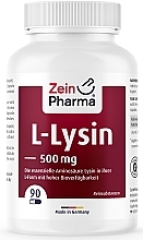 Парфумерія, косметика Харчова добавка "L-лізин", 500 мг - ZeinPharma L-Lysine 500mg Capsules