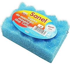 Губка для тела массажная антицеллюлитная, синяя - Sanel Stop Cellulit — фото N1