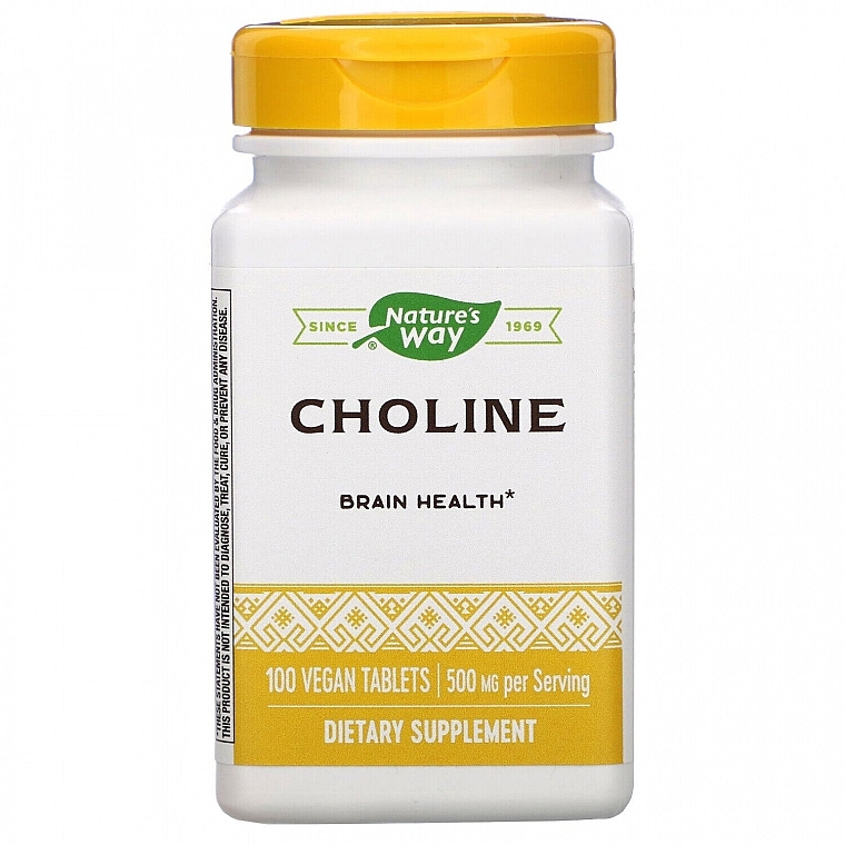 Харчова добавка "Холін", 500 mg - Nature’s Way Choline — фото N1