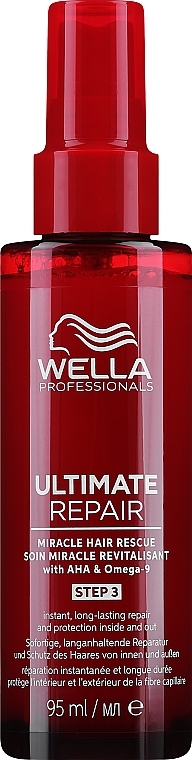 Сироватка для всіх типів волосся - Wella Professionals Ultimate Repair Miracle Hair Rescue With AHA & Omega-9