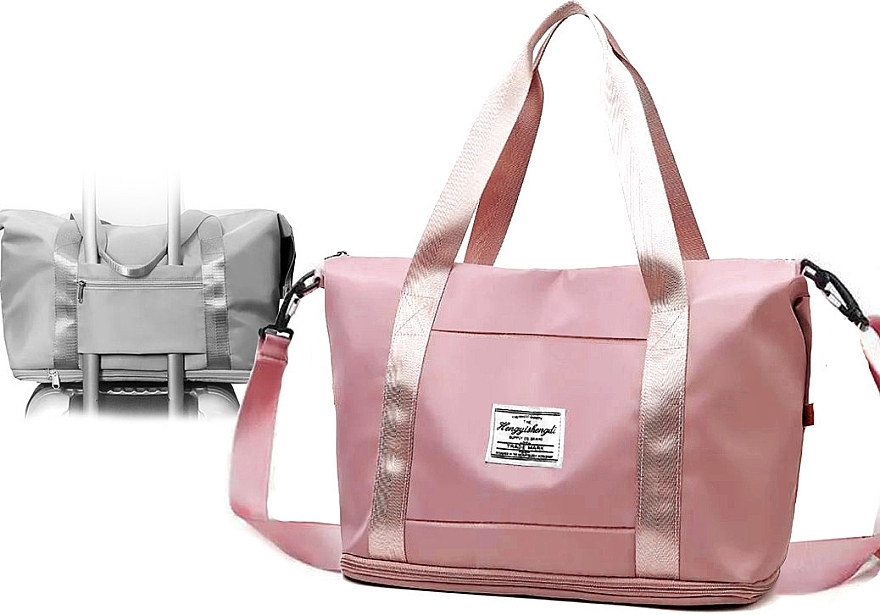 Дорожная сумка большая 08199r, розовая - Cosmo Shop — фото N2