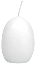 Декоративная свеча "Пасхальное яйцо", 4.5х6 см, белая - Admit — фото N1