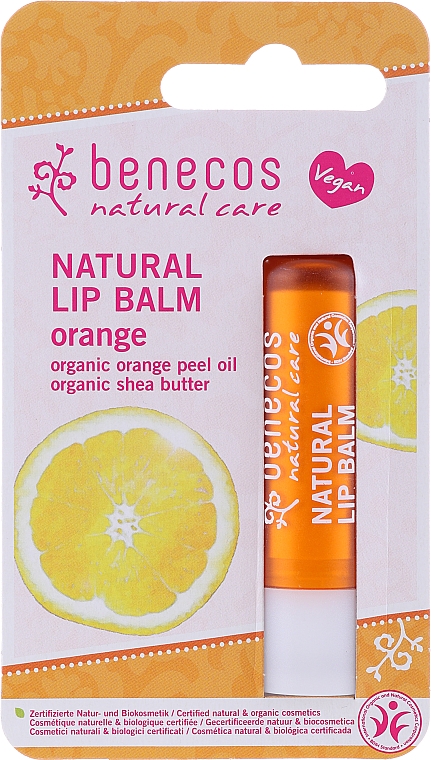 Бальзам для губ "Апельсин" - Benecos Natural Care Lip Balm Orange — фото N1
