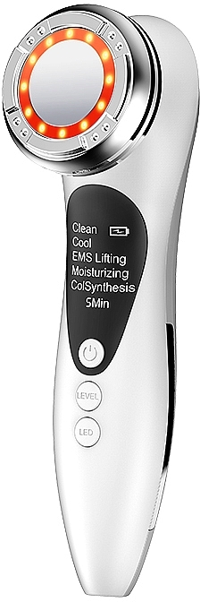 УЦЕНКА Микротоковый EMS массажер для лица для фототерапии, белый - Aimed Skin RF Lifting EMS+LED * — фото N2