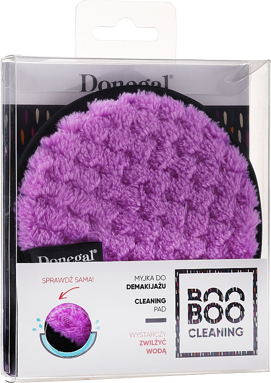 Спонж для снятия макияжа, фиолетовый - Donegal Boo Boo Cleaning — фото N2