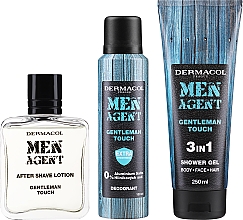 Набір - Dermacol Men Agent Gentleman Touch I(after/shave/lotion/100ml + sh/gel/250ml + deo/spray/150ml) — фото N2