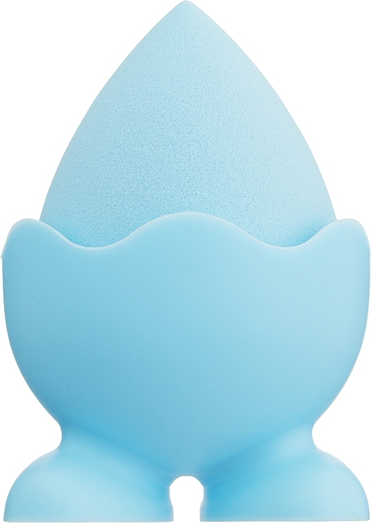 Спонж для макияжа на силиконовой подставке, PF-58, голубой - Puffic Fashion (цвет подставки в асс.) — фото N4