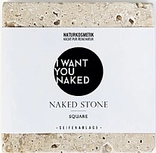 Парфумерія, косметика Мильниця з натурального каменю "Square" - I Want You Naked Stone Soap Holder From Natural