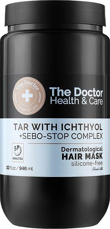 Маска для волосся "Дігтярна з іхтіолом" - The Doctor Health & Care Tar With Ichthyol + Sebo-Stop Complex Hair Mask — фото N3