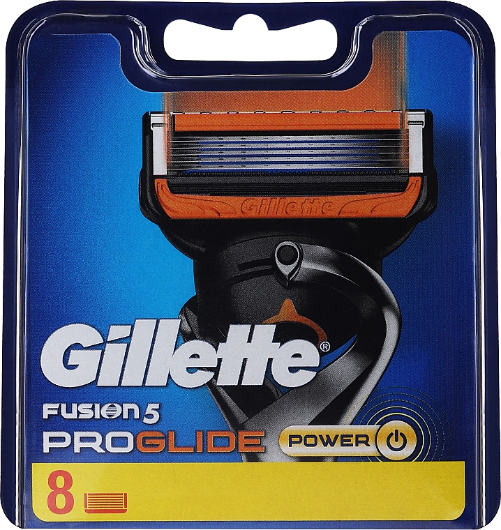 Сменные кассеты для бритья, 8 шт. - Gillette Fusion 5 ProGlide Power — фото N1
