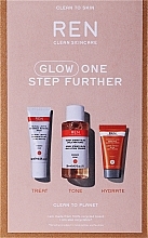 Парфумерія, косметика Набір - Ren Clean Skincare Glow One Step Further (mask/15 ml + tonic/50ml + cream/10 ml)