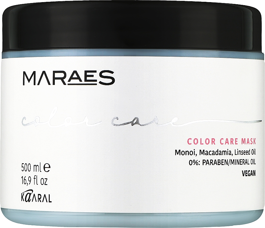 Маска для окрашенных волос с маслом макадамии и льняным маслом - Kaaral Maraes Color Care Mask 