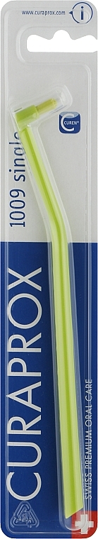 Монопучковая зубная щетка "Single CS 1009", салатово-желтая - Curaprox — фото N1