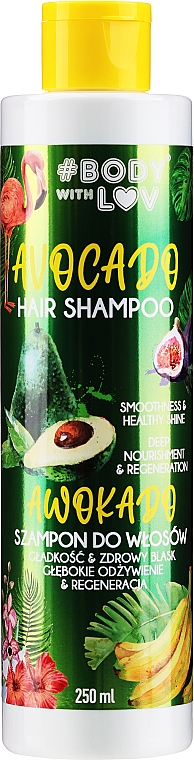 Шампунь для волосся з авокадо - Body with Love Avocado Hair Shampoo — фото N1