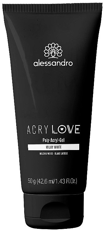 Поліакриловий гель для нігтів - Alessandro International AcryLove Poly-Acryl-Gel Milky White (туба) — фото N1