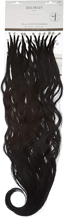 Накладные пряди для наращивания волос, 55см, 50шт - Balmain Prebonded Fill-In Extensions Human Hair — фото N1