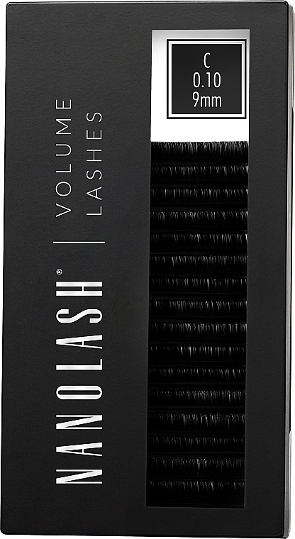 Накладные ресницы C, 0.10 (9 мм) - Nanolash Volume Lashes — фото N9