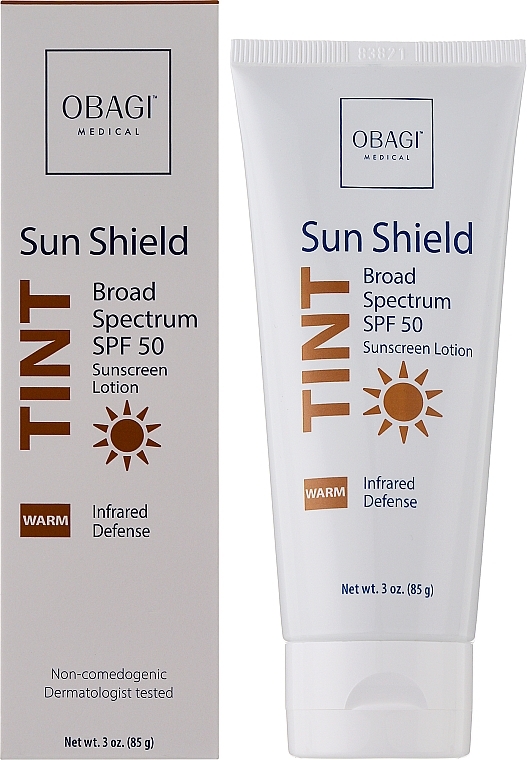 Тонирующий солнцезащитный крем - Obagi Medical Sun Shield Tint Broad Spectrum Spf 50 Warm — фото N2
