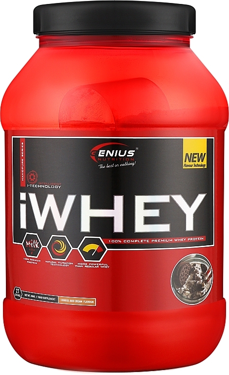 Протеин сывороточный со вкусом печенья с кремом - Genius Nutrition iWhey Cookies and Cream — фото N1