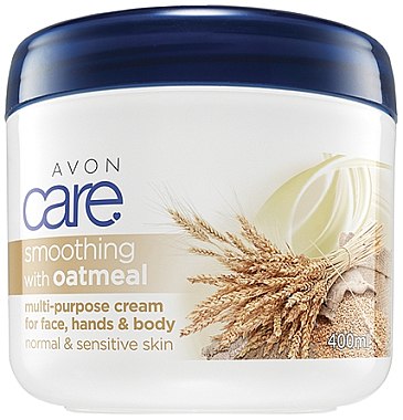 Крем для обличчя та тіла з екстрактом вівса та ромашки - Avon Smoothing With Oatmeal For Face Hand And Body Cream — фото N1