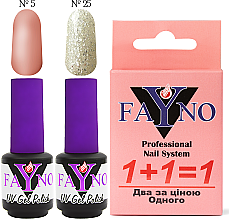 Парфумерія, косметика Набір "1+1" - Fayno № 55 (9,29) (gel/polish/2x7ml)