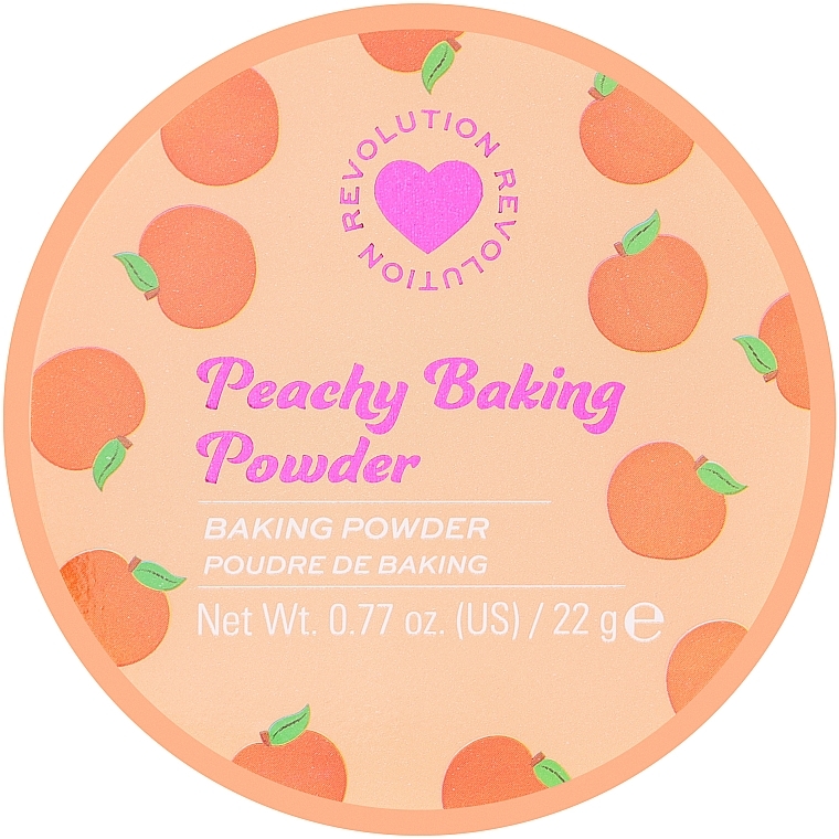 Рассыпчатая пудра для лица персиковая - I Heart Revolution Loose Baking Powder Peach — фото N2