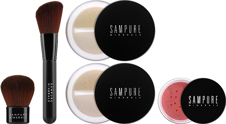 Набор, 5 продуктов - Sampure Minerals Picture Perfect Makeup Set Beige — фото N1