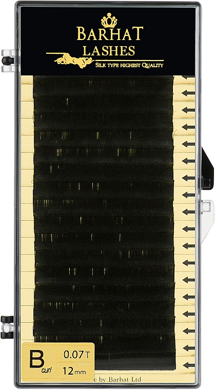 Накладні вії B 0,07 мм (12 мм), 20 ліній - Barhat Lashes — фото N1