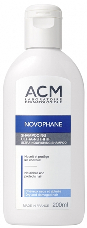 Ультраживильний шампунь для волосся - ACM Laboratoires Novophane Ultra-Nourishing Shampoo — фото N1