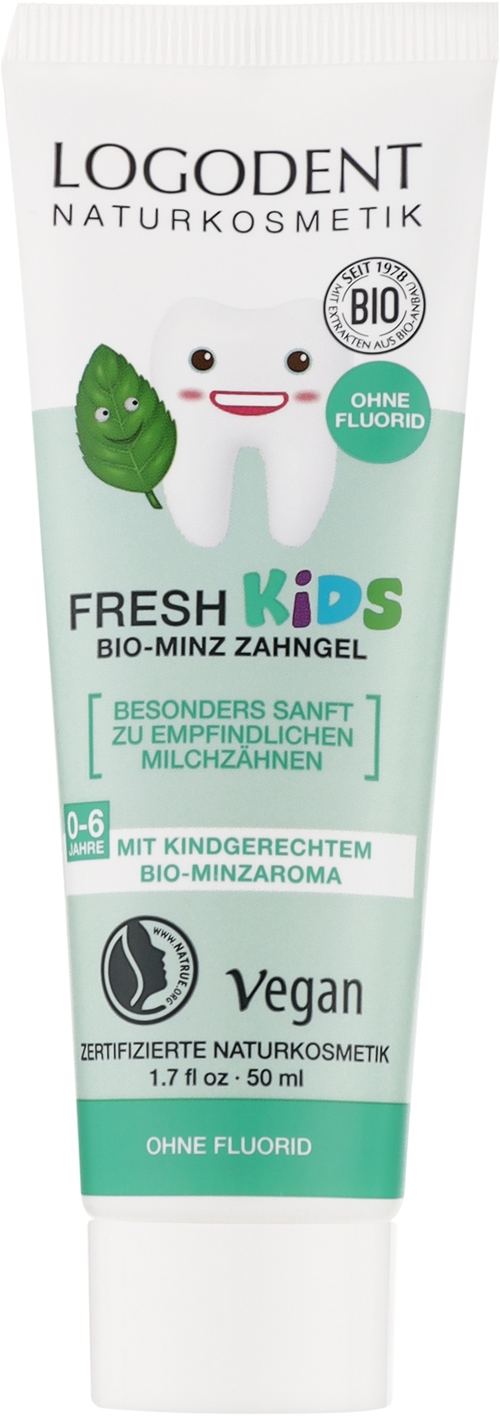 Гель зубной для детей Мятная свежесть - Logona Babycare Kids Dental Gel Spearmint — фото 50ml