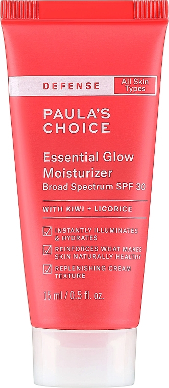 Увлажняющий солнцезащитный крем - Paula's Choice Defense Essential Glow Moisurizer SPF30 Travel Size — фото N1