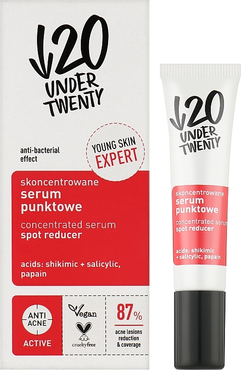 Концентрований крем точкового призначення - Under Twenty Anti! Acne — фото N2