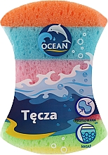 Губка масажна для купання "Tecza", різнокольорова, варіант 2 - Ocean — фото N1
