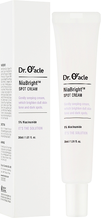 Крем для обличчя точковий, освітлювальний - Dr. Oracle Nia Bright Spot Cream  — фото N2