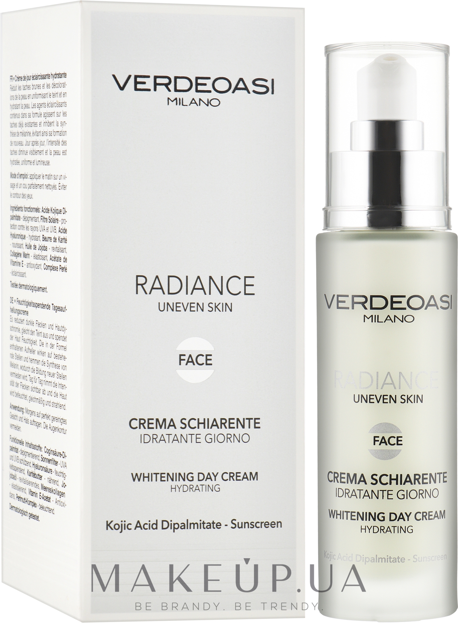 Відбілювальний денний крем з ефектом зволоження - Verdeoasi Radiance Whitening Day Cream Hydrating — фото 50ml