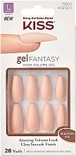 Набор накладных ногтей, размер L, нюд - Kiss Gel Fantasy Sculpted Nails 4 The Cause — фото N1