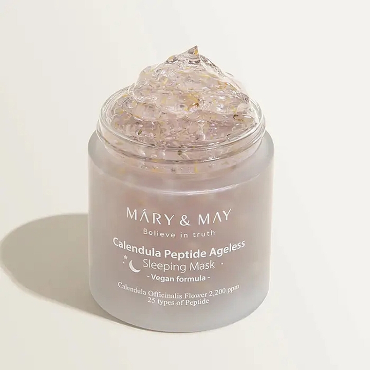 УЦІНКА Гелева нічна маска для обличчя - Mary & May Calendula Peptide Ageless Sleeping Mask * — фото N5