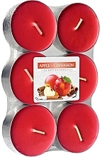Набор чайных свечей "Яблоко с корицей" - Bispol Apple Cinnamon Maxi Scented Candles — фото N1