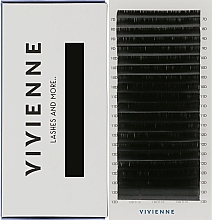 Накладные ресницы "Elite", черные, 20 линий (mix, 0,1, D, (7-13)) - Vivienne — фото N1