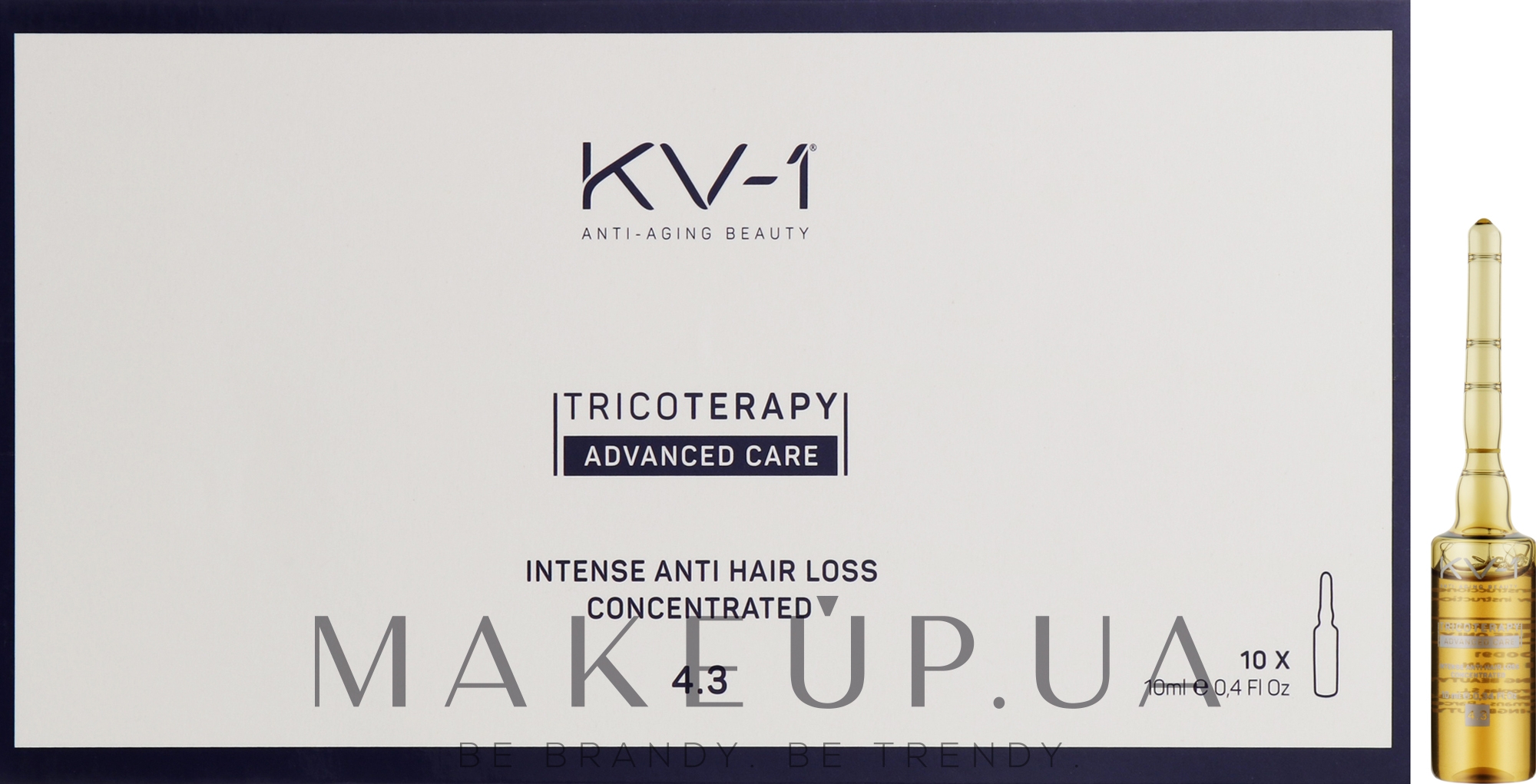 Концентрат в ампулах против выпадения волос 4.3 - KV-1 Tricoterapy Intense Anti Hair Loss Concentrated — фото 10x10ml