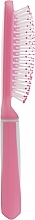 Щітка для волосся прямоугольная, С0236, рожева з білою ручкою - Rapira — фото N2