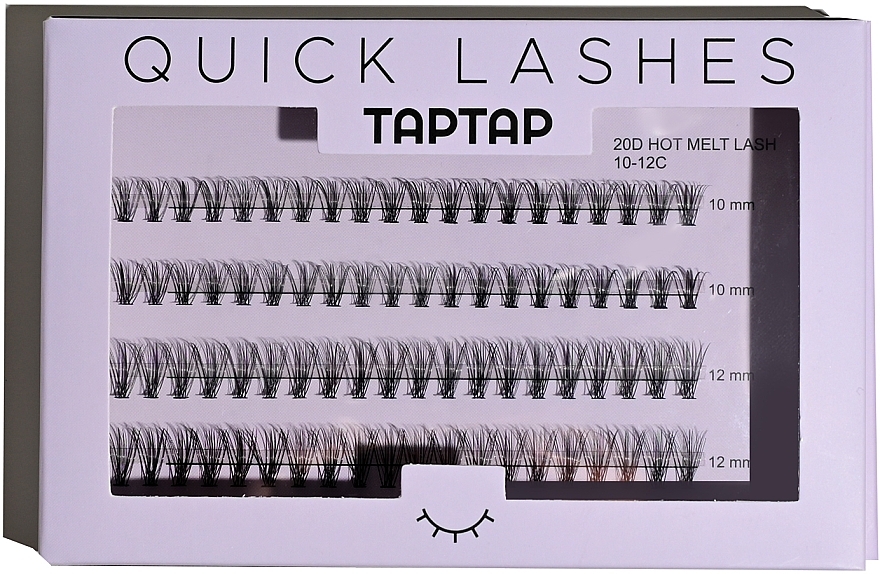 Накладные пучки, 10-12 мм - Taptap 20D Hot Mell Lash 10-12 C — фото N1